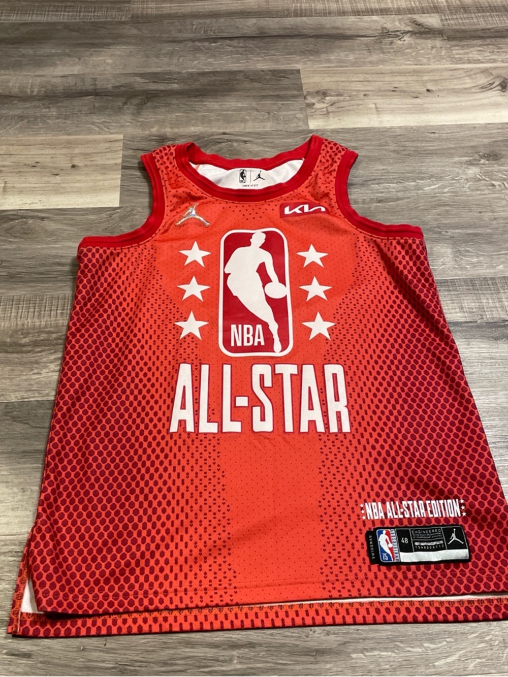 Jordan NBA All-Star Red Basketball Jersey number 34